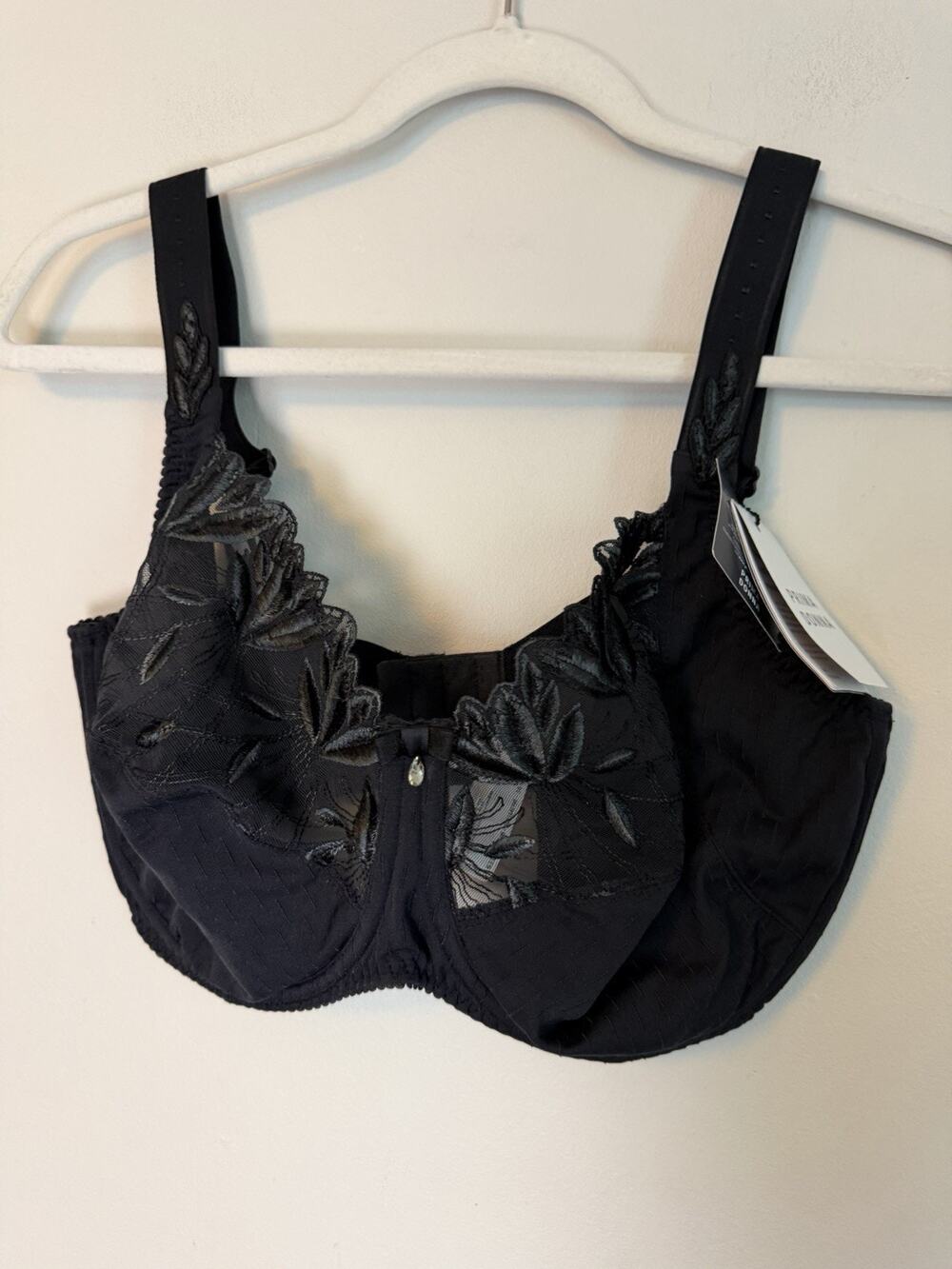 Prima Donna Orlando Underwire Unlined Bra Womens Size 36G Charcoal NWT